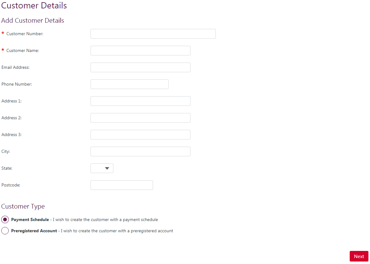 Edit Customer Details Page